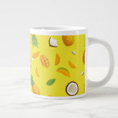 Mooie vruchten patroon geel grote koffiekop (Rechts)