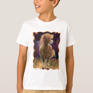 Mooie Vuurpaard Voor- en Achterzijde T-shirt