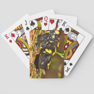 Mooie vuursalamander pokerkaarten