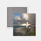 Mooie vuurtoren over de oceaanmagneet magneet (Voorkant / Achterkant)