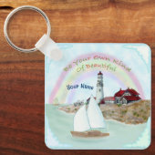 Mooie vuurtoren sleutelhanger (Voorkant)