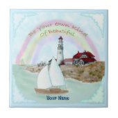 Mooie vuurtoren tegeltje (Voorkant)