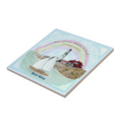 Mooie vuurtoren tegeltje (Zijkant)