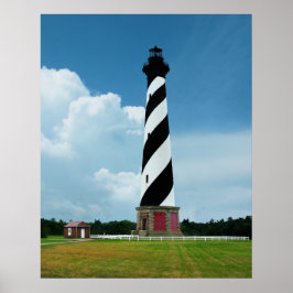 Mooie vuurtoren van Cape Hatteras Buitenbanken NC Poster
