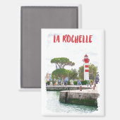 Mooie vuurtoren van La Rochelle France Reizen Magneet (Voorkant / Achterkant)