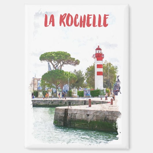 Mooie vuurtoren van La Rochelle France Reizen Magneet (Voorkant)