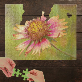 Mooie Vuurwiel Wildflower Art Puzzel