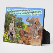 Mooie Wallaby Schrift Plaque Mattheüs 5:44 Fotoplaat (Zijkant)