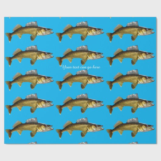 Mooie Walleye op blauw Cadeaupapier (Vlak)