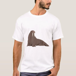 Mooie Walrus Illustratie T-shirt