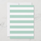 Mooie walvis mintgroene babyshower uitnodiging (Achterkant)