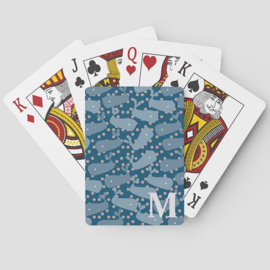 Mooie Walvissen en Stippen Pokerkaarten (Achterkant)