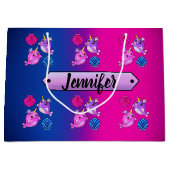 Mooie walvissen met zeeschelpen groot cadeauzakje (Voorkant)