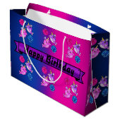 Mooie walvissen met zeeschelpen groot cadeauzakje (Achterkant Gekanteld)