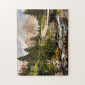 Mooie wandelvloeren, bomen en bergen legpuzzel (Verticaal)