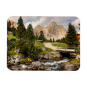 Mooie wandelvloeren, bomen en bergen magneet (Horizontaal)