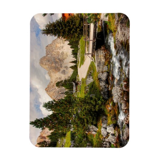 Mooie wandelvloeren, bomen en bergen magneet (Verticaal)