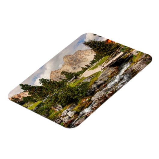 Mooie wandelvloeren, bomen en bergen magneet (Linkerzijde)