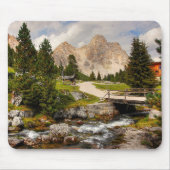 Mooie wandelvloeren, bomen en bergen muismat (Voorkant)