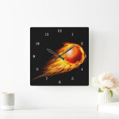 Mooie wandklok met vuurhaard (Huis)