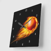 Mooie wandklok met vuurhaard (Hoek)