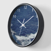 Mooie wandklok met witte schuimgolven (Hoek)