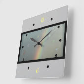 Mooie wandklok - Regenboog (Hoek)