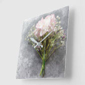 Mooie wandklok - Roze chrysanthemum (Hoek)