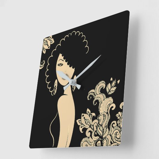 Mooie wandklok voor vrouwen (Hoek)