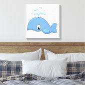 Mooie wandkunst met een walvis canvas afdruk (Insitu (Slaapkamer))