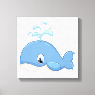 Mooie wandkunst met een walvis canvas afdruk