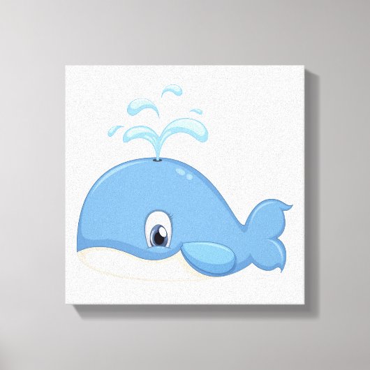 Mooie wandkunst met een walvis canvas afdruk (Voorkant)