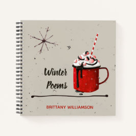 Mooie warme chocolademelk en peperkoek notitieboek