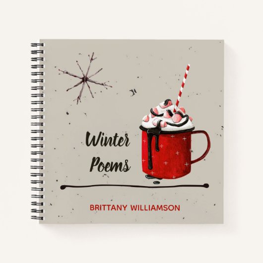 Mooie warme chocolademelk en peperkoek notitieboek (Voorkant)