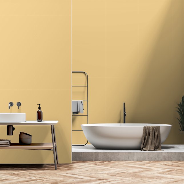 Mooie warme gloed butterscotch kleur behang (Badkamer)