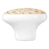 Mooie warme gloed butterscotch kleur keramische knop (Zijkant)