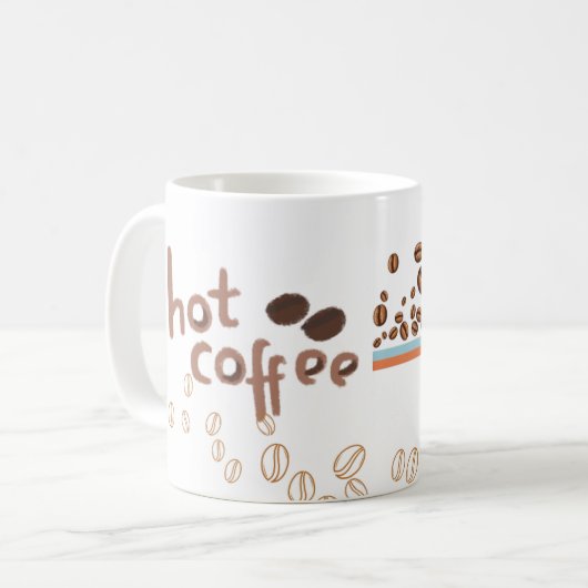 Mooie warme koffiemok (Voorkant links)