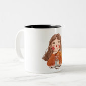 Mooie warme mok voor meisjes  (Voorkant links)