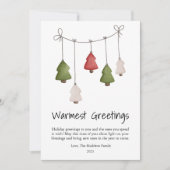 Mooie Warmste Groeten Kerstkaart Plat (Voorkant)