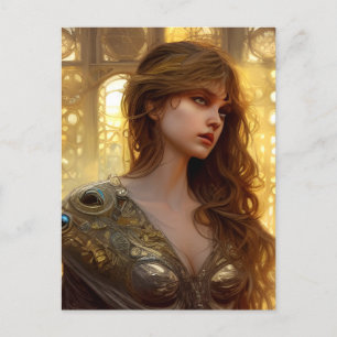 Mooie Warrior Woman Briefkaart