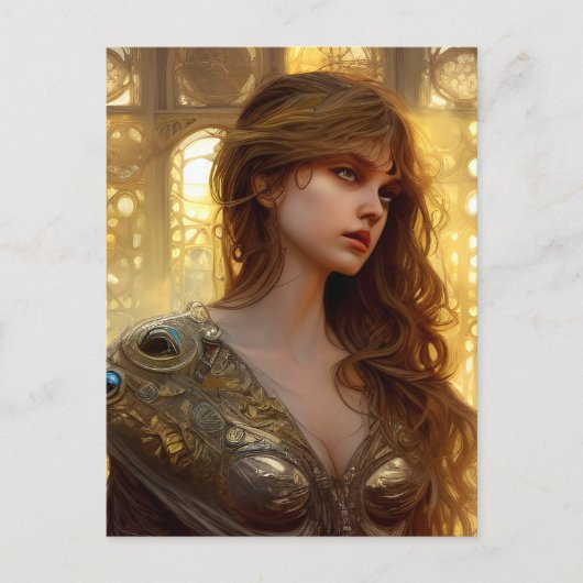 Mooie Warrior Woman Briefkaart (Voorkant)