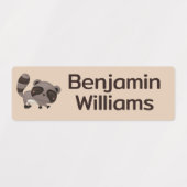 Mooie Wasbeer School Kinderopvang Kamp Naam Labels (Design 1)