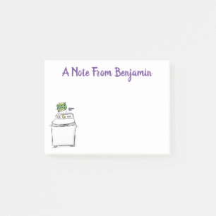 Mooie wasmachine wasgoed cartoonillustratie post-it® notes