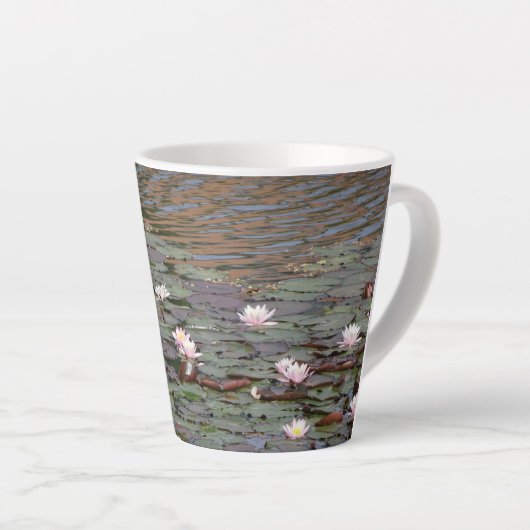 Mooie Water Lilies Latte Mok (Rechterhoek)