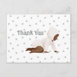 Mooie watercolor baby eenvoudige bedankkaart briefkaart