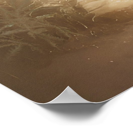 Mooie watercolor babyschattige poster van een koni (Hoek)