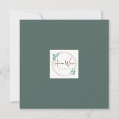 Mooie watercolor eend en wilde bloemen blanco  kaart (Achterkant)