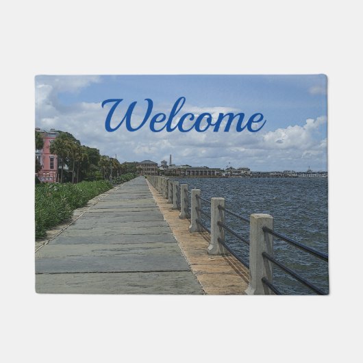 Mooie Waterfront Walkway Welkom Deurmat (Voorkant)