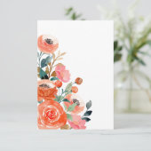 Mooie waterkleur bloemen dank u kaart 5x7 (Staand voorkant)