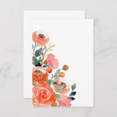 Mooie waterkleur bloemen dank u kaart 5x7 (Voorkant / Achterkant)